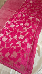 Pink Dual Tone Shimmer Saree