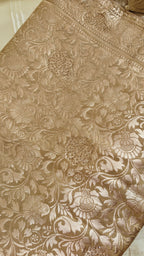 Cream Butter Crepe Designer Saree