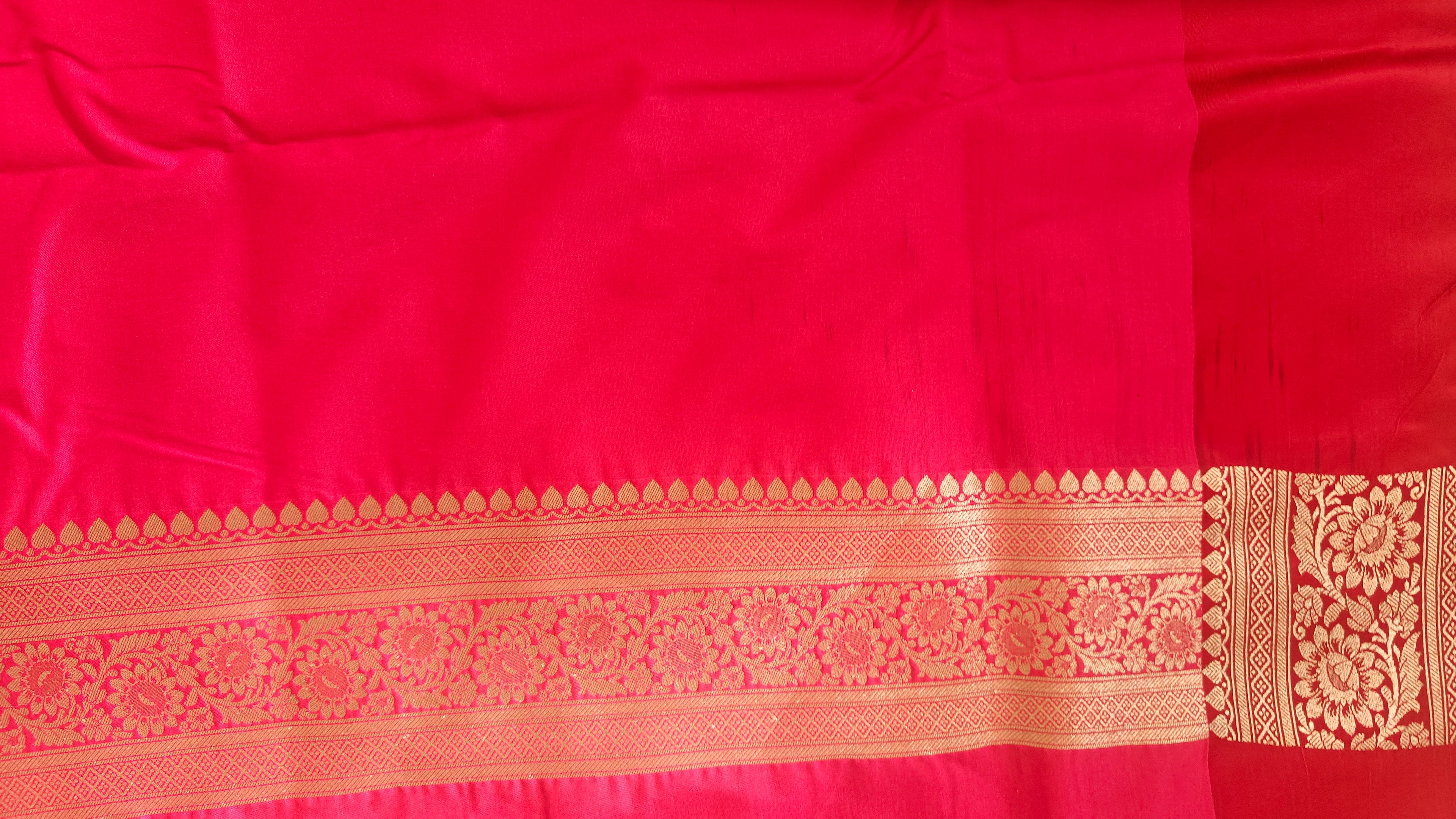 Parrot Green and Pink Silk Saree