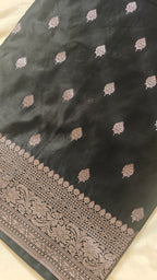 Black Booti Silk Saree