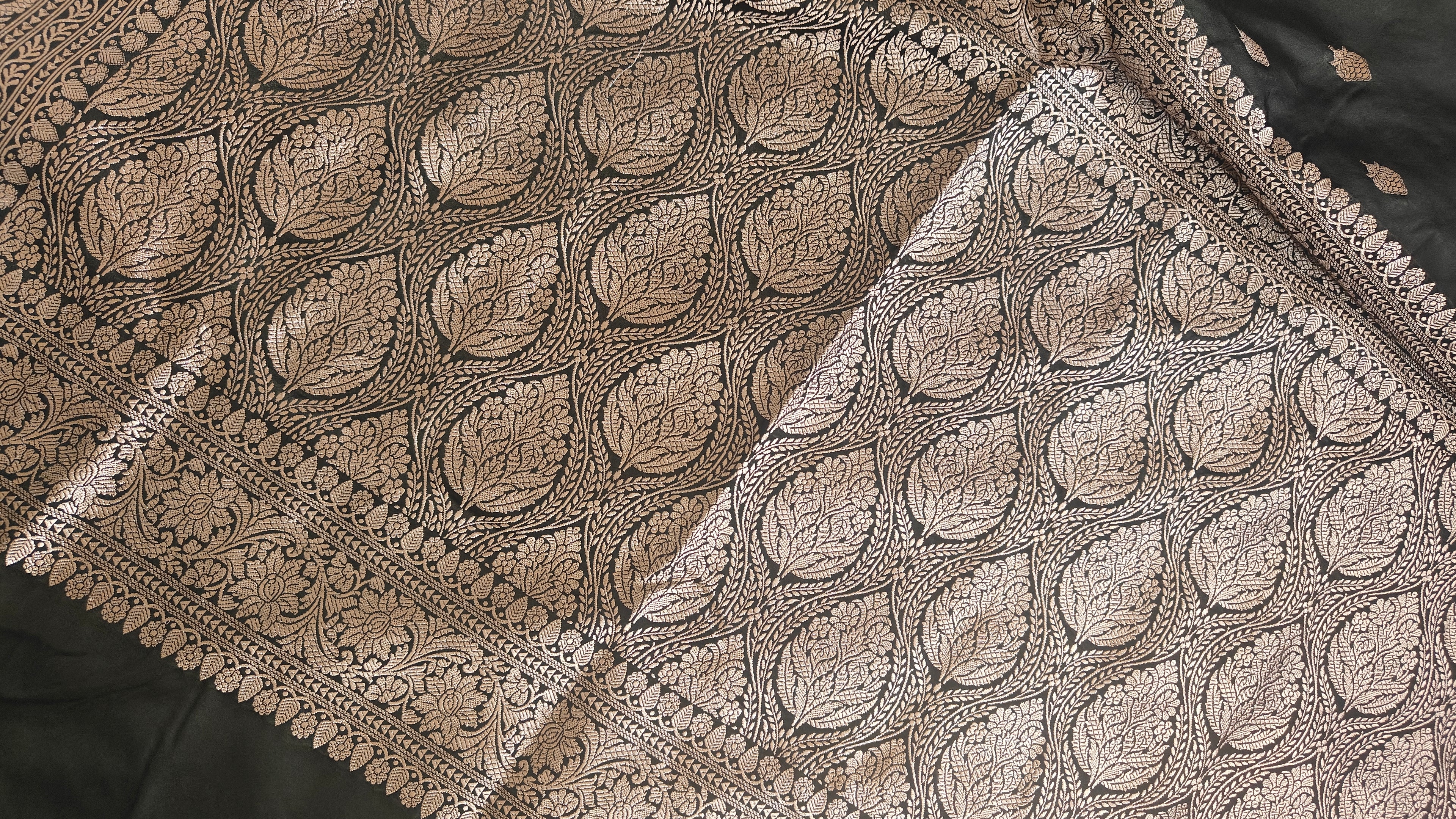 Black Booti Silk Saree