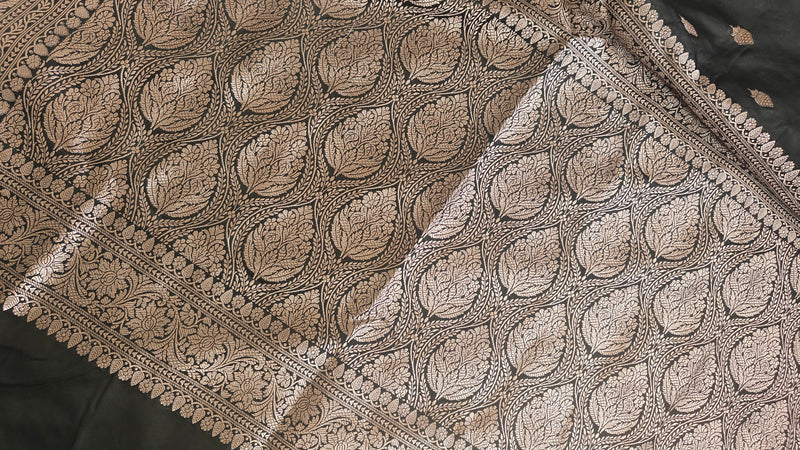 Black Booti Silk Saree