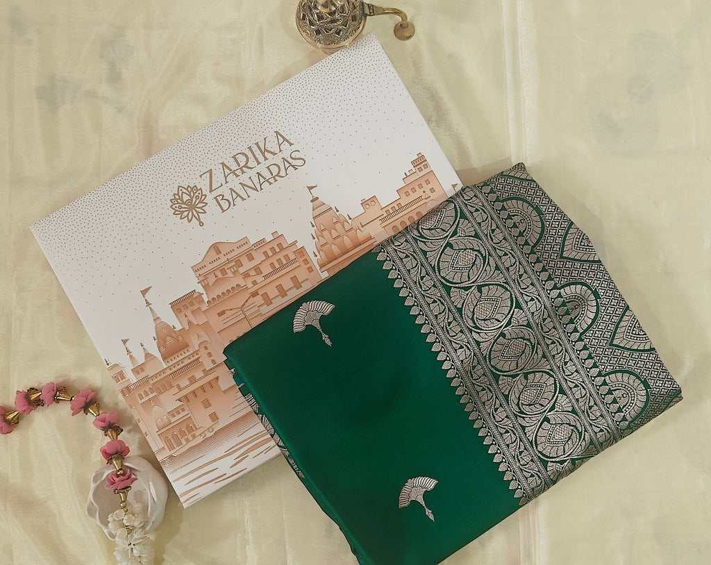Green Katan Silk Saree