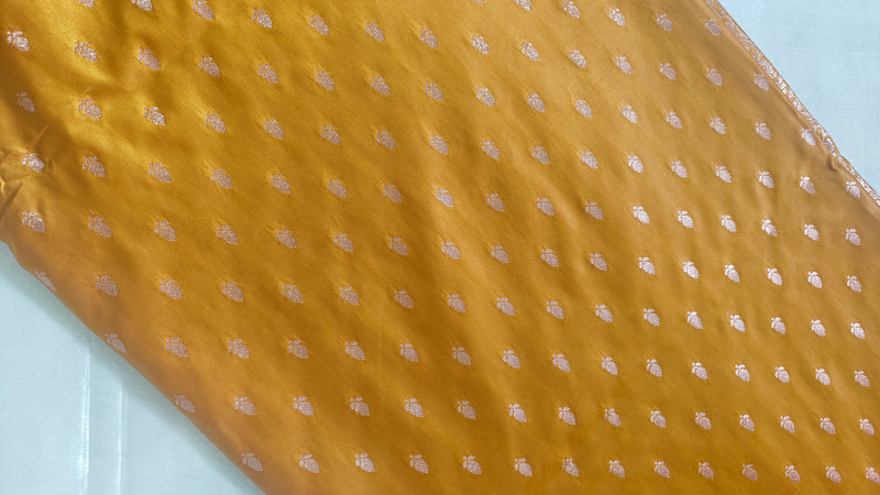 Mustard Meenakari Katan Silk