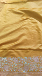 Mustard Meenakari Katan Silk