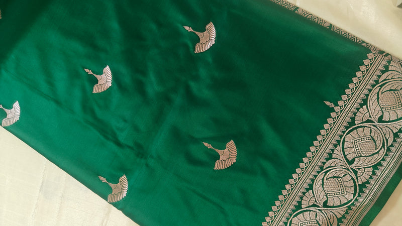 Green Katan Silk Saree