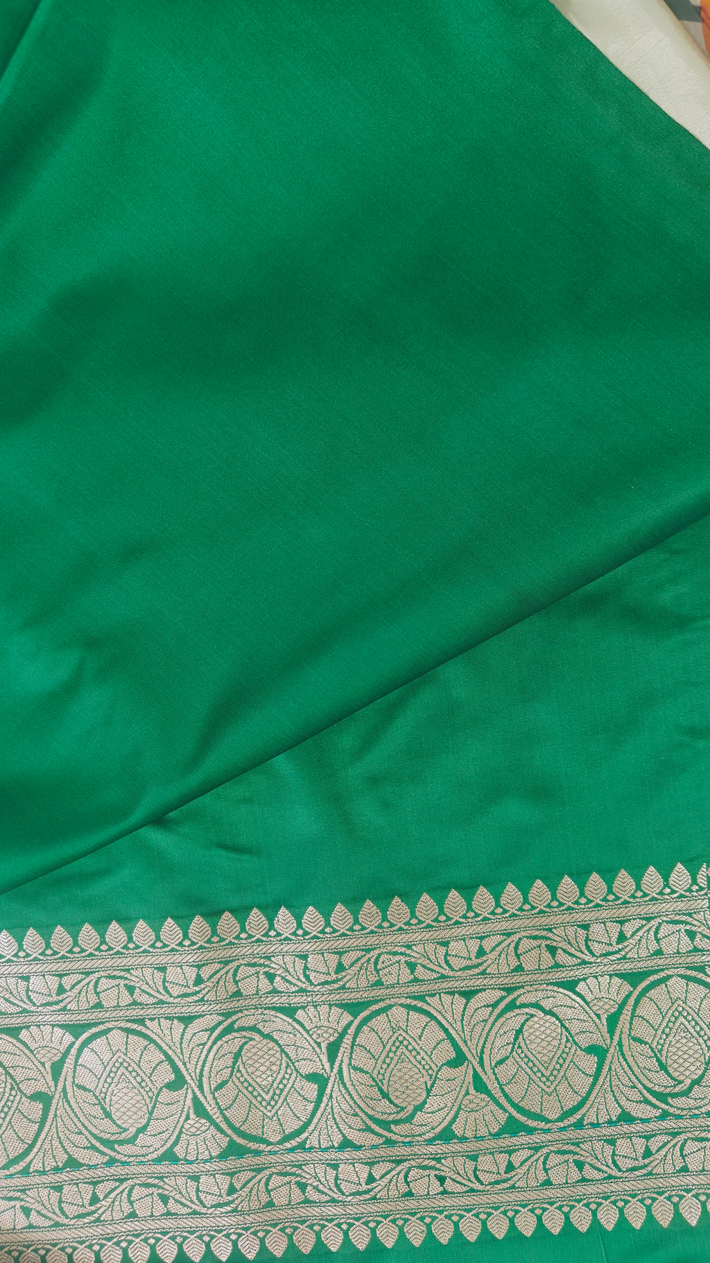 Green Katan Silk Saree