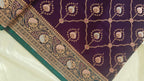 Purple-Green Contrast Silk Saree