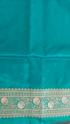Purple-Green Contrast Silk Saree