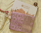 Pastel Pink Jaal Silk Saree