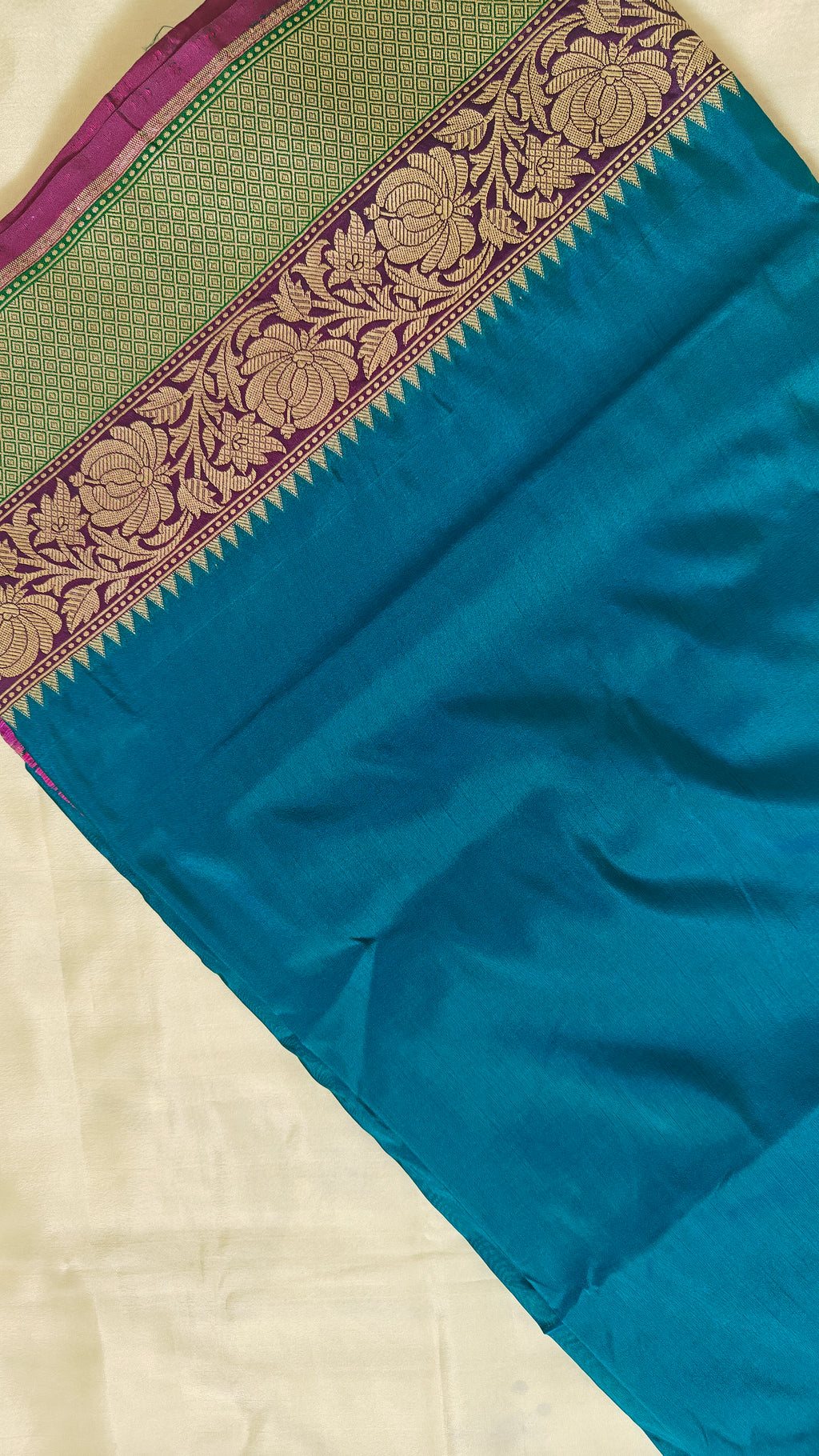Turquoise Silk Saree