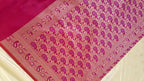 Magenta Katan Silk Jaal Saree