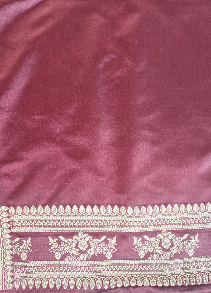 Wine Booti Silk Saree