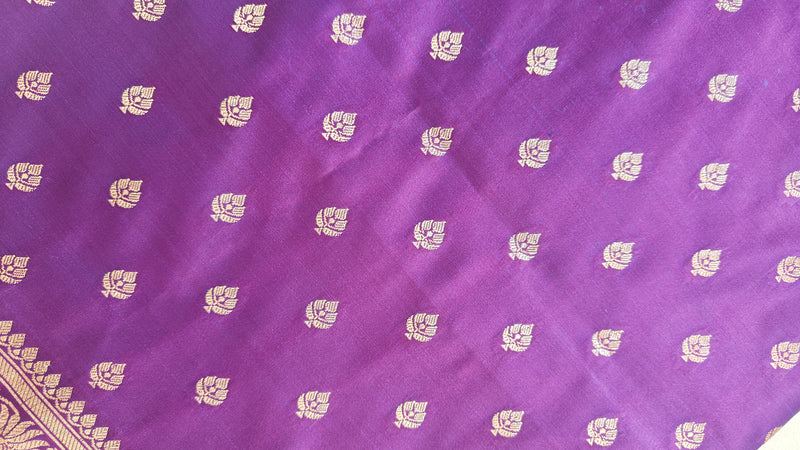 Purple Katan Silk Saree