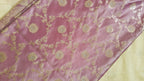 Pastel Pink Jaal Silk Saree