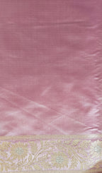 Pastel Pink Jaal Silk Saree
