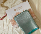 Sea green Tissue Leaf Saree