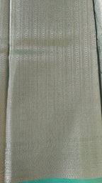 Sea green Tissue Leaf Saree