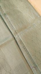 Sea green Tissue Leaf Saree