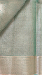 Sea Green Tissue Jaal Saree
