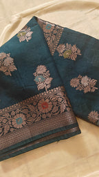 Peacock Banarasi Meenakari Saree
