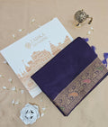 Purple Raw Silk Saree with Timeless Classic Border