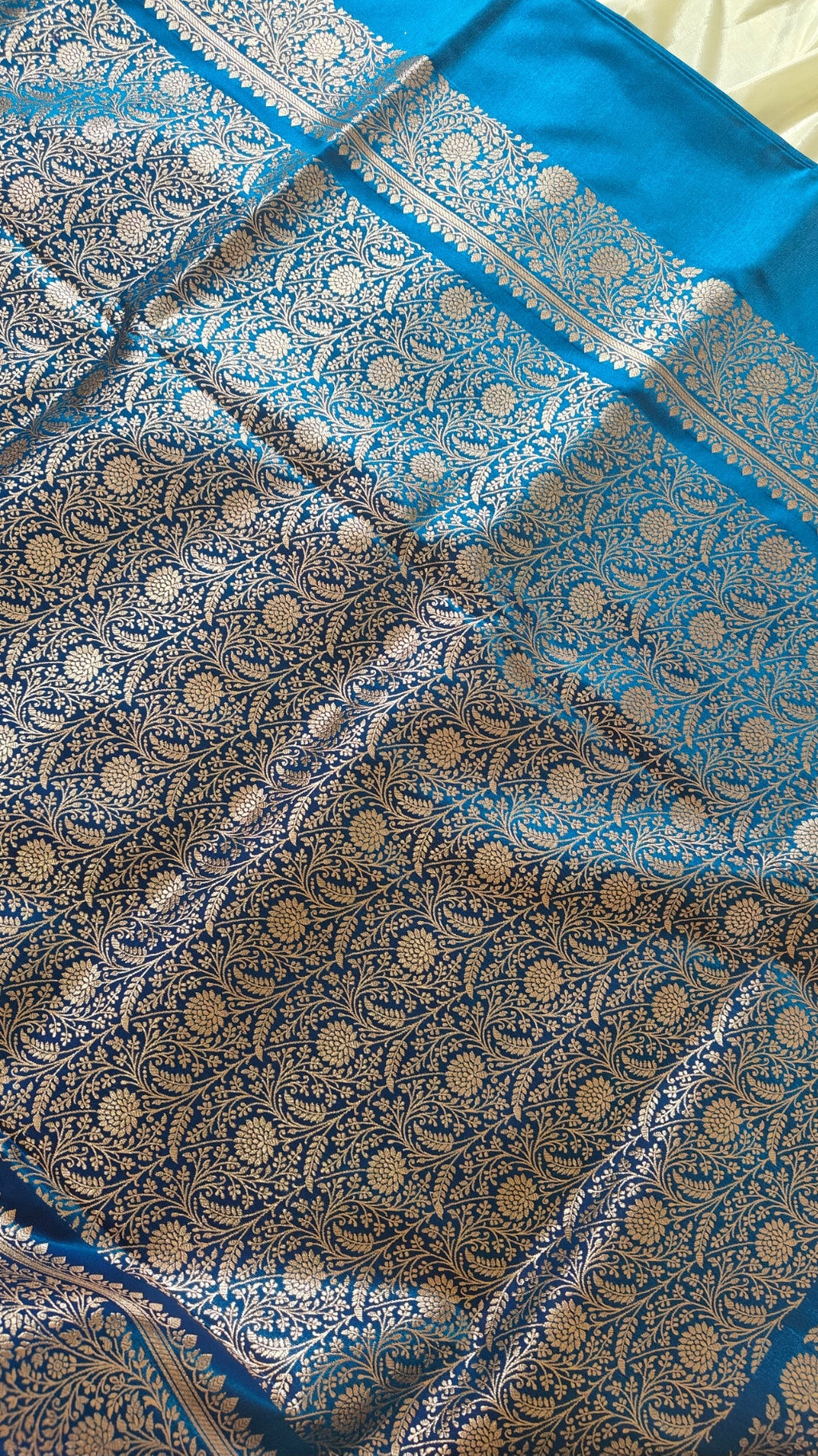 Royal Blue Satin Silk Saree