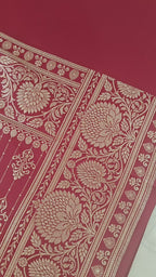 Royal Red Katan Silk Saree