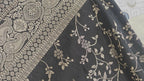 Black Georgette Zari Jaal Saree