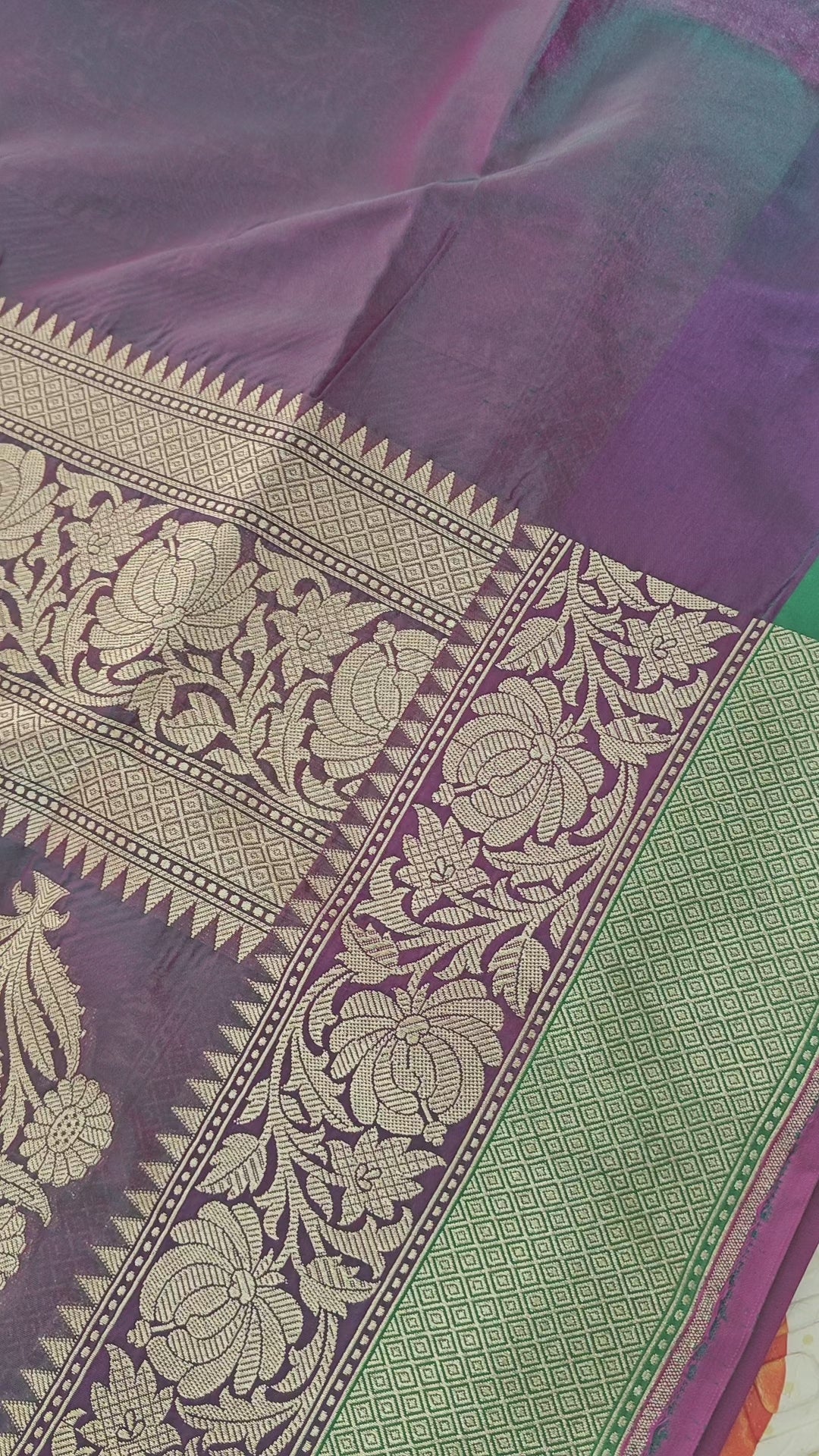 Turquoise Silk Saree