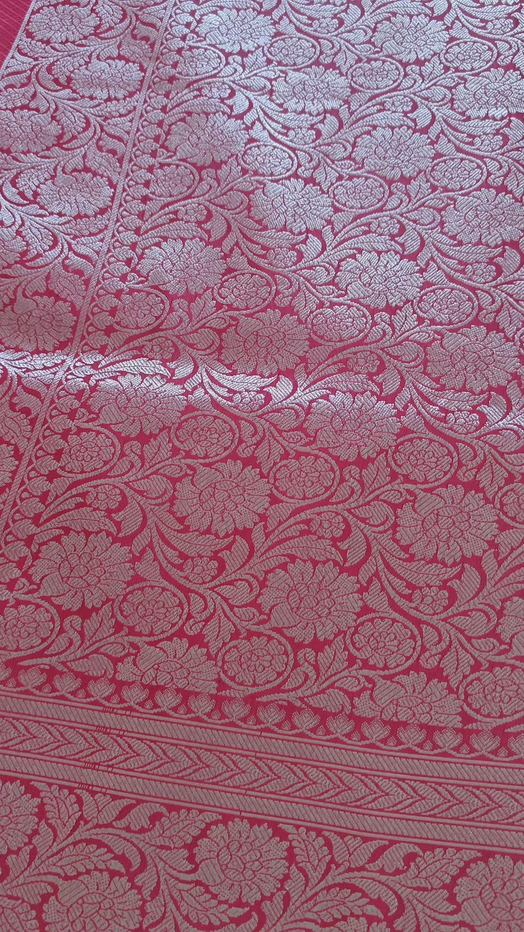 Pink Leheriya Silk Saree