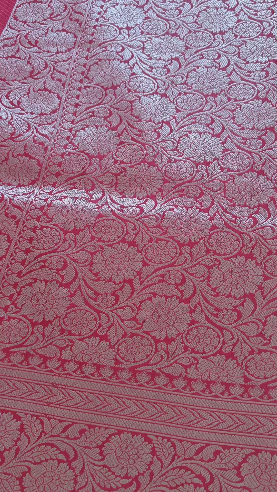 Pink Leheriya Silk Saree