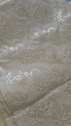 Cream Banarasi Zari Booti Silk