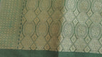 Dark Green Georgette Saree with Floral Jaal Work