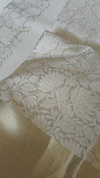 Golden Tissue Saree with Plain Zari Border