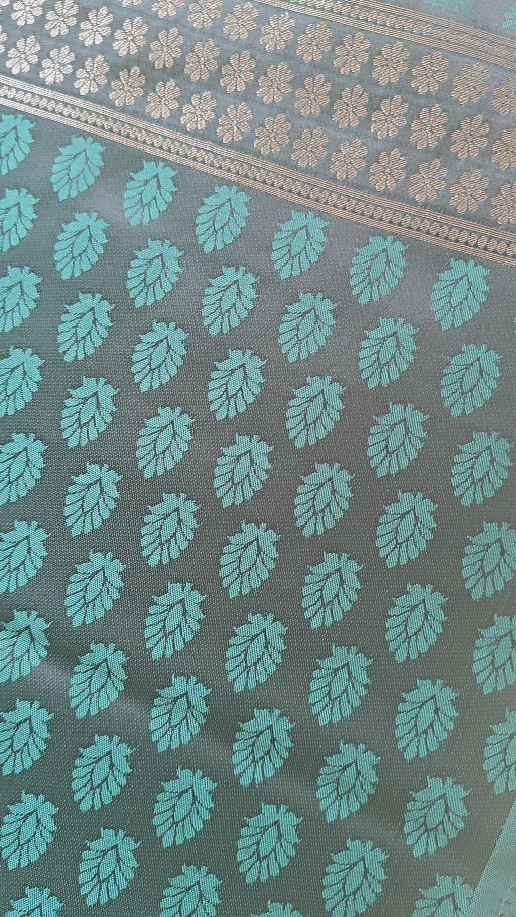Dark Green Luxury Banarasi Silk Saree