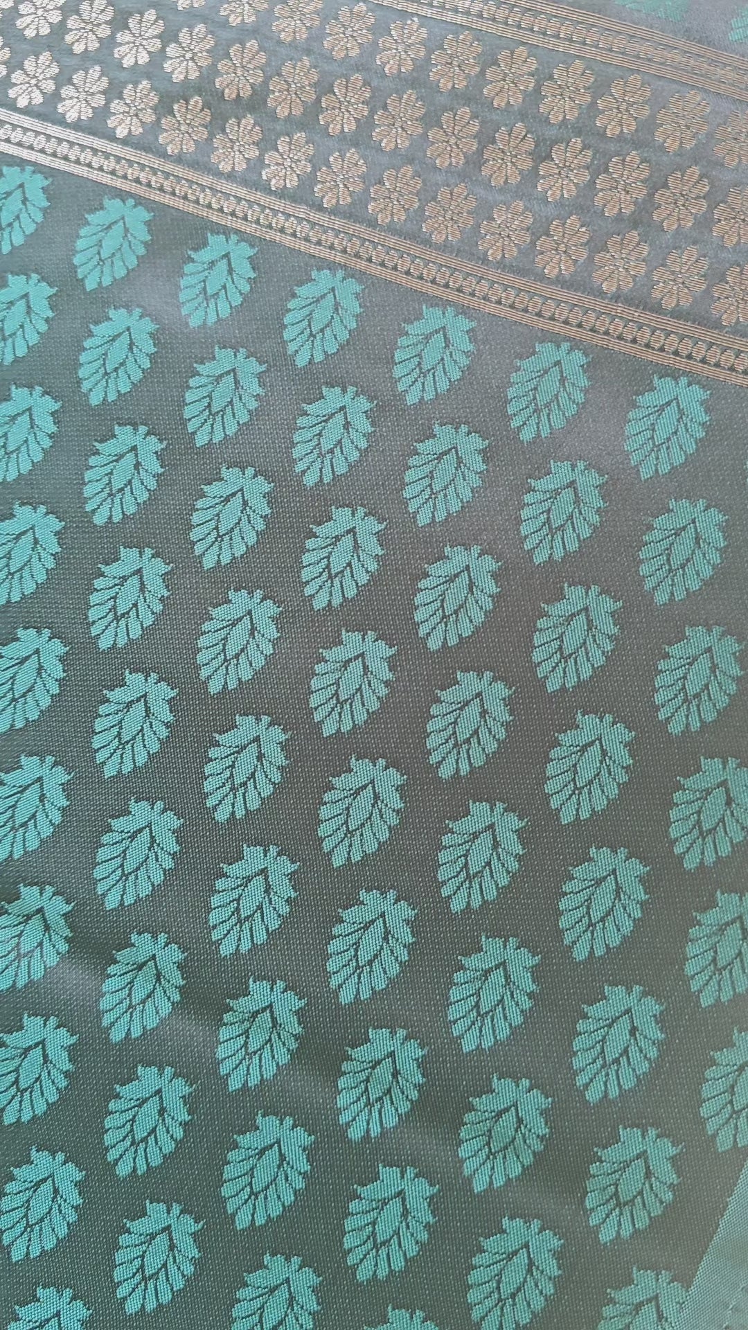Dark Green Luxury Banarasi Silk Saree
