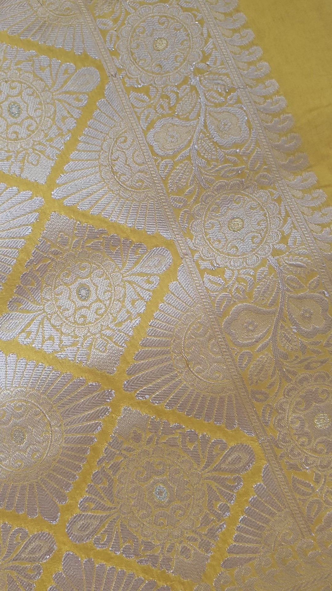 Yellow Raw Silk Saree with Booti