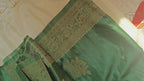 Dark Green Banarasi Silk Saree with Booti Work