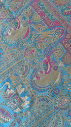 Ferozi Pashmina Jaal Zari Saree