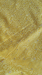 Yellow Mashru Katan Tanchoi Banarasi Saree