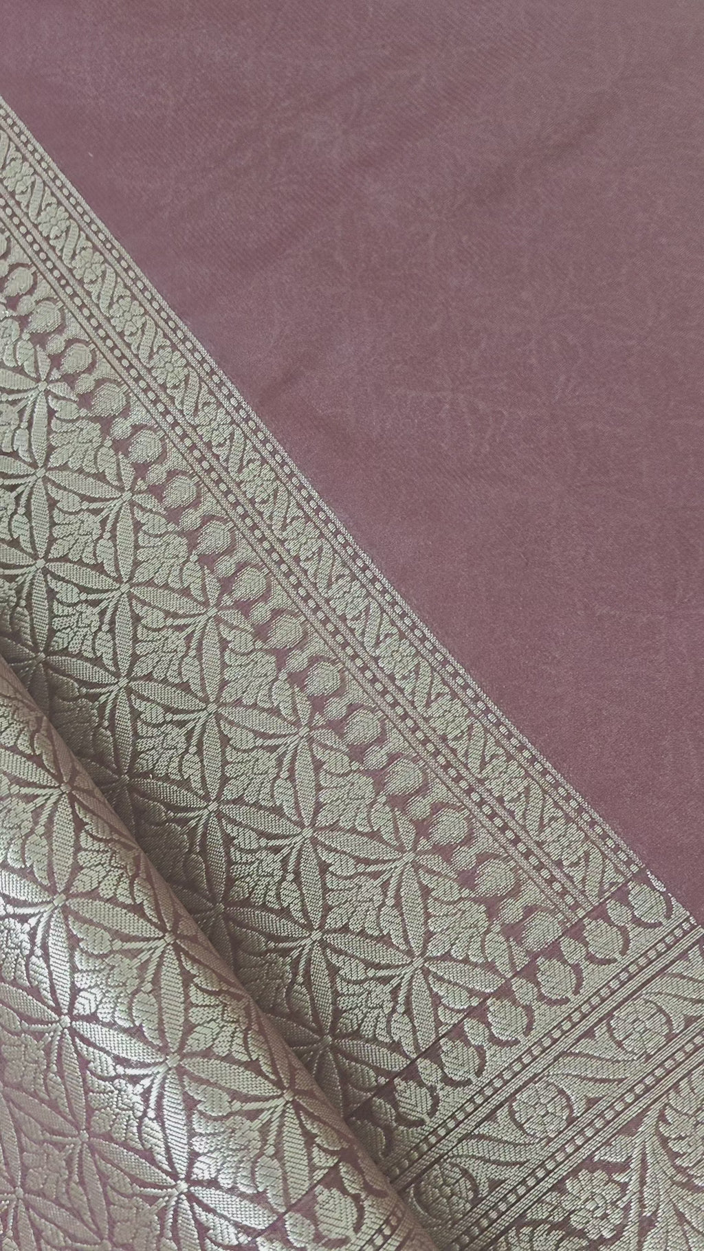 Wine Georgette Banarasi Weave