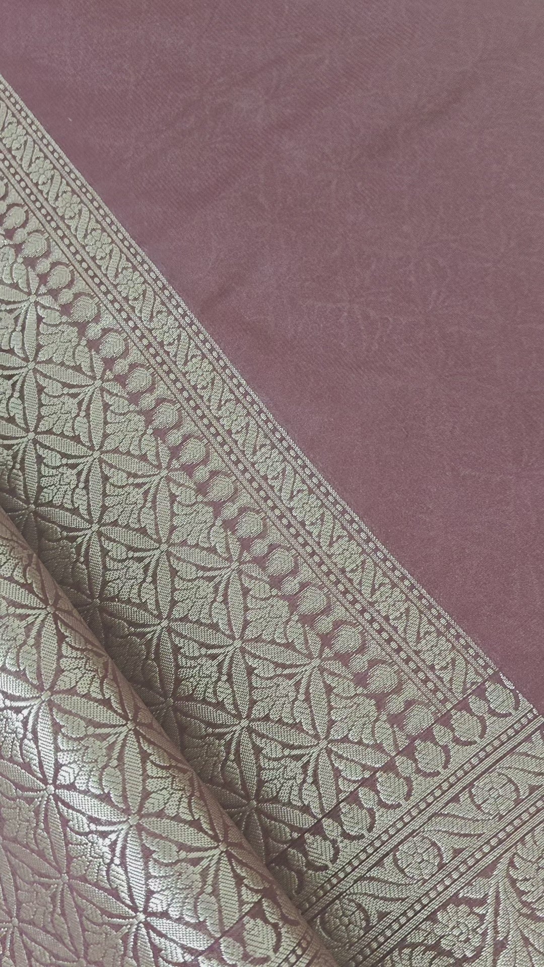 Wine Georgette Banarasi Weave