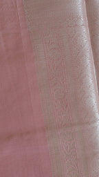 Elegant Orange Shimmer Tissue Saree with Meenakari Floral Jaal