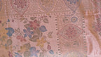 Peach Banarasi Silk Tanchoi Meenakari Saree