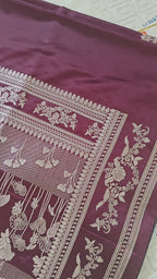 Wine Booti Silk Saree