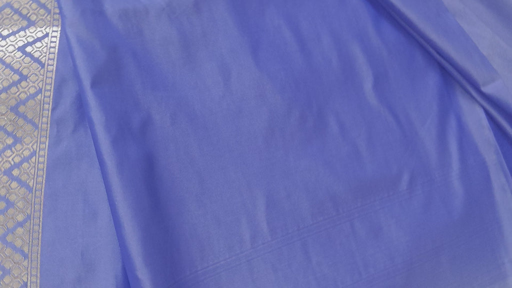 Lavender  Floral Jaal Katan Silk