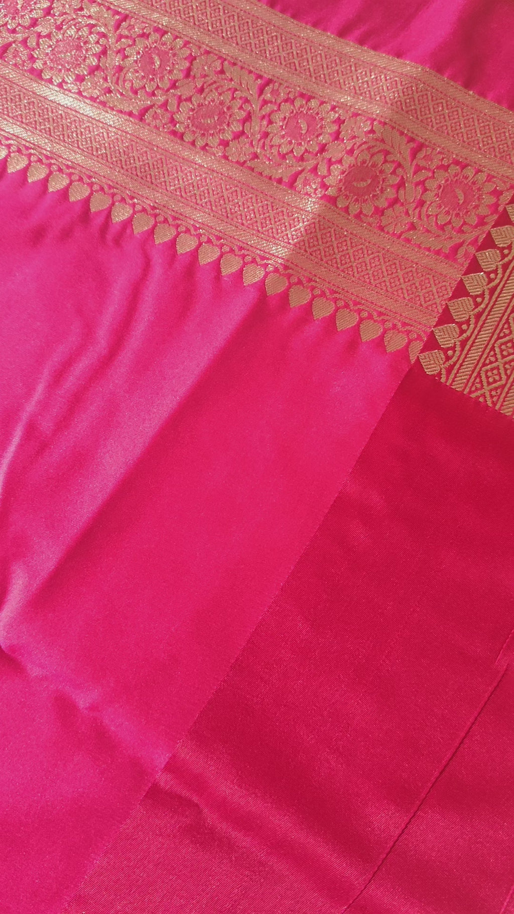 Parrot Green and Pink Silk Saree