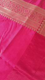 Parrot Green and Pink Silk Saree