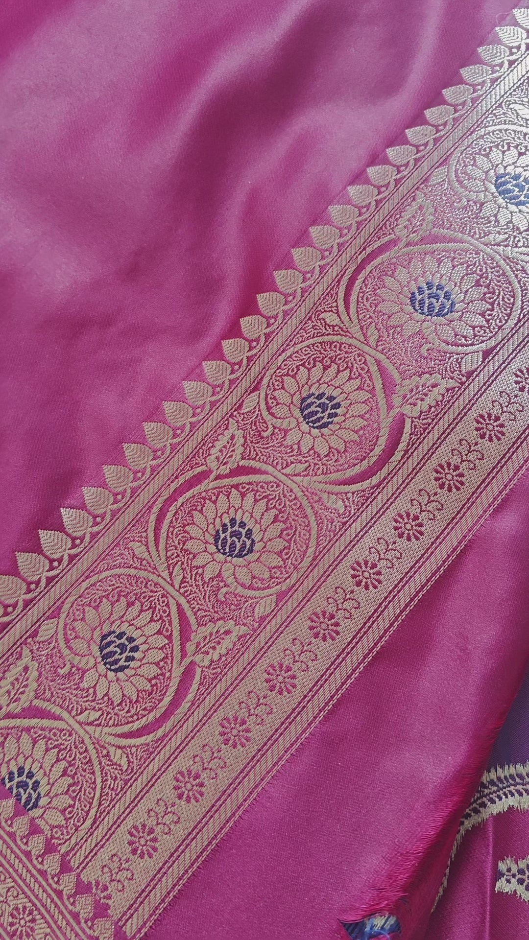 Purple Pink Leheriya Saree